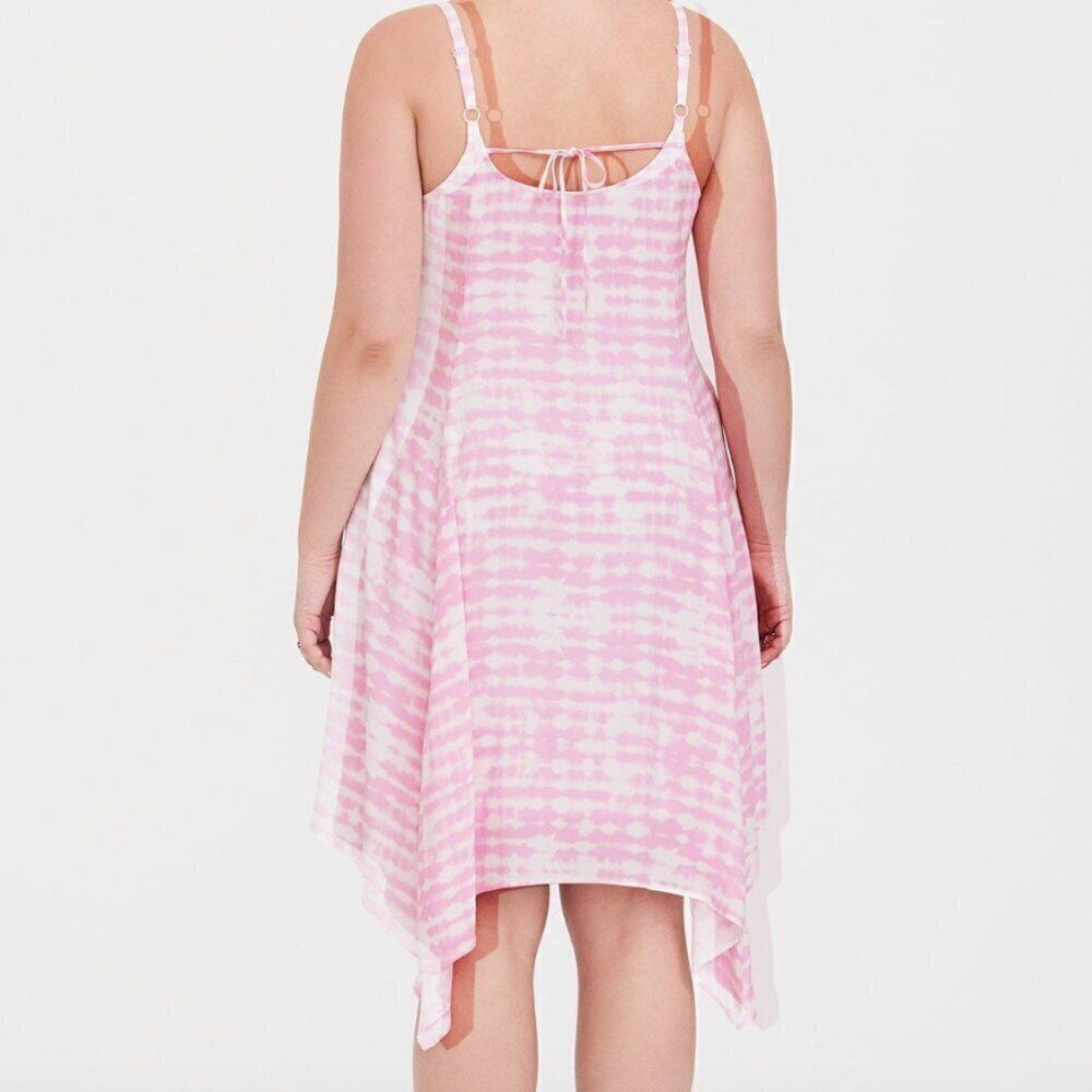 Torrid Pink Tie-Dye Challis Handkerchief Dress 0 - Picture 2 of 11